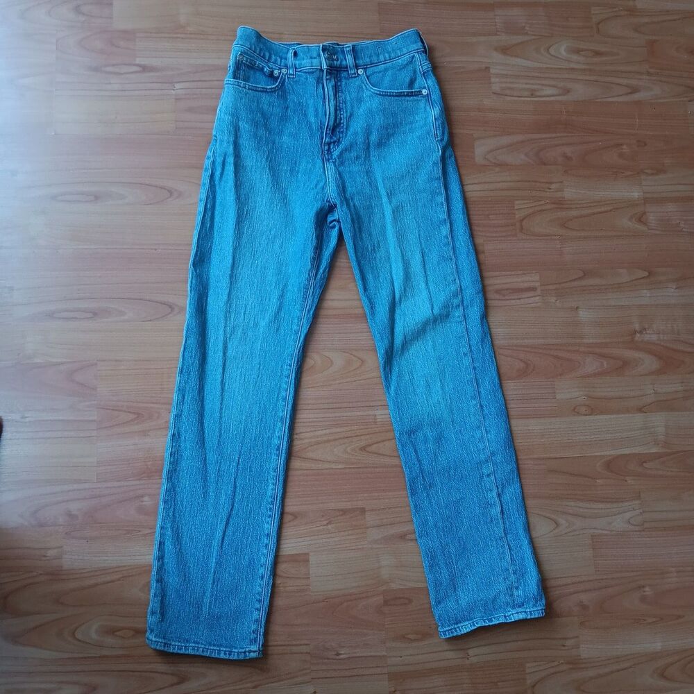 Madewell 90s Straight Leg Jeans High-Rise Medium Blue Wash Size 27 every day